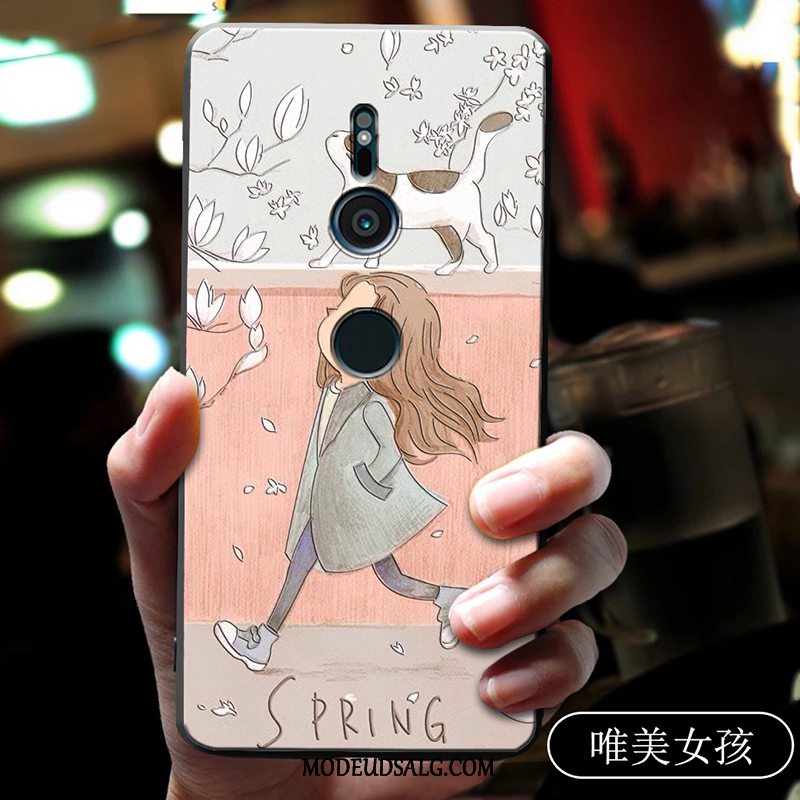 Sony Xperia Xz2 Etui Beskyttelse Smuk Cartoon Blød Alt Inklusive