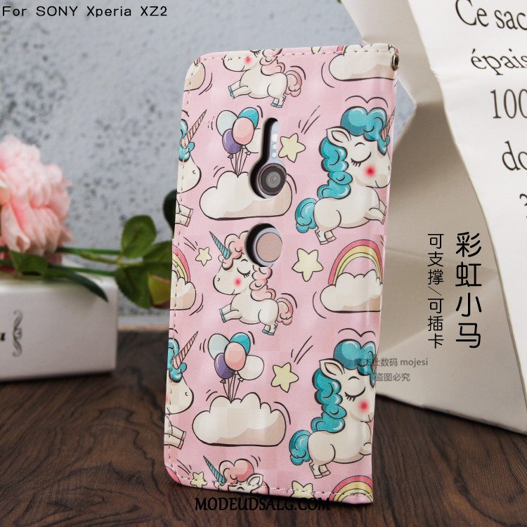 Sony Xperia Xz2 Etui Lædertaske Support Cover Blød Cartoon