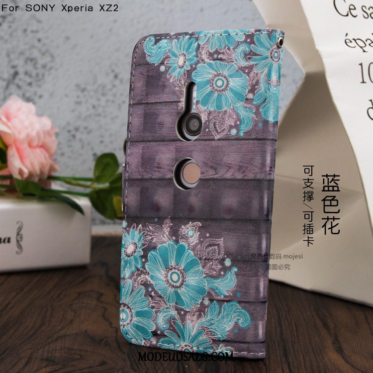 Sony Xperia Xz2 Etui Lædertaske Support Cover Blød Cartoon