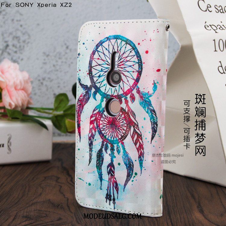 Sony Xperia Xz2 Etui Lædertaske Support Cover Blød Cartoon