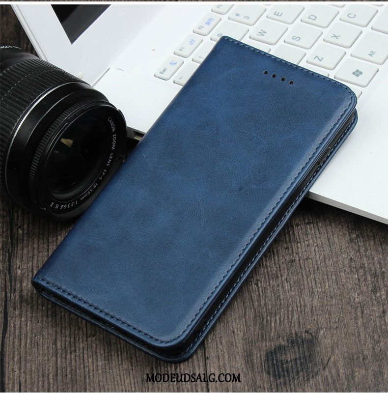 Sony Xperia Xz2 Premium Etui / Cover Alt Inklusive Ægte Læder Membrane Folio Lædertaske