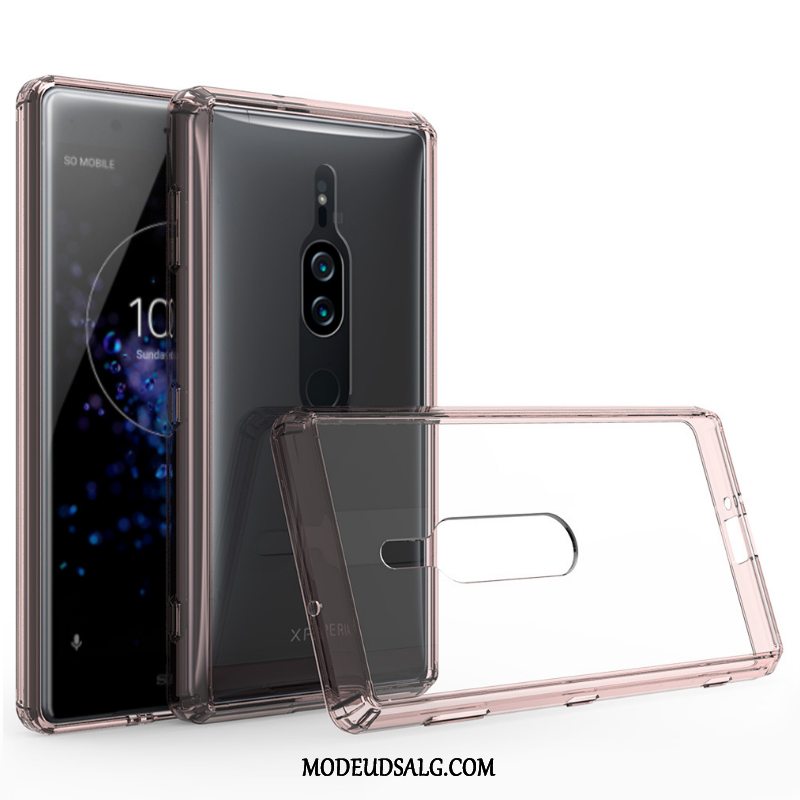 Sony Xperia Xz2 Premium Etui / Cover Anti-fald Gennemsigtig Simple Alt Inklusive Sort