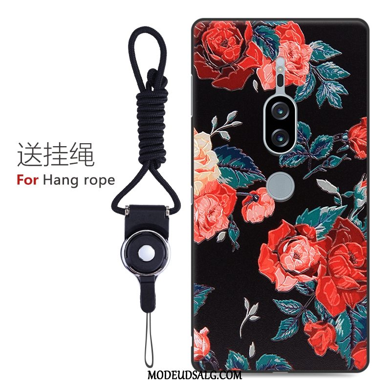 Sony Xperia Xz2 Premium Etui / Cover Silikone Lyserød Anti-fald Alt Inklusive Relief