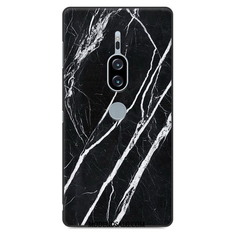 Sony Xperia Xz2 Premium Etui / Cover Sort Beskyttelse Trækorn Anti-fald