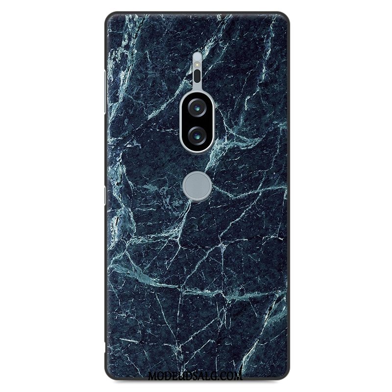 Sony Xperia Xz2 Premium Etui / Cover Sort Beskyttelse Trækorn Anti-fald