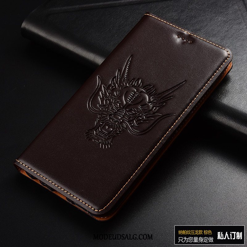 Sony Xperia Xz2 Premium Etui Dragon Mønster Beskyttelse Cover Alt Inklusive Gul