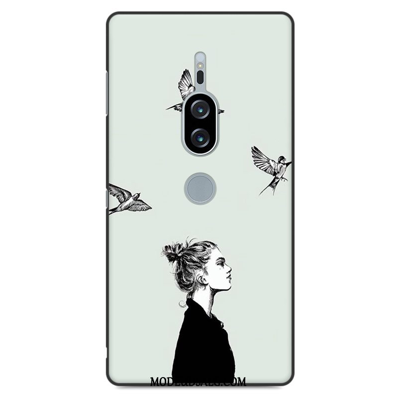 Sony Xperia Xz2 Premium Etui Gul Elskeren Blød Anti-fald Beskyttelse