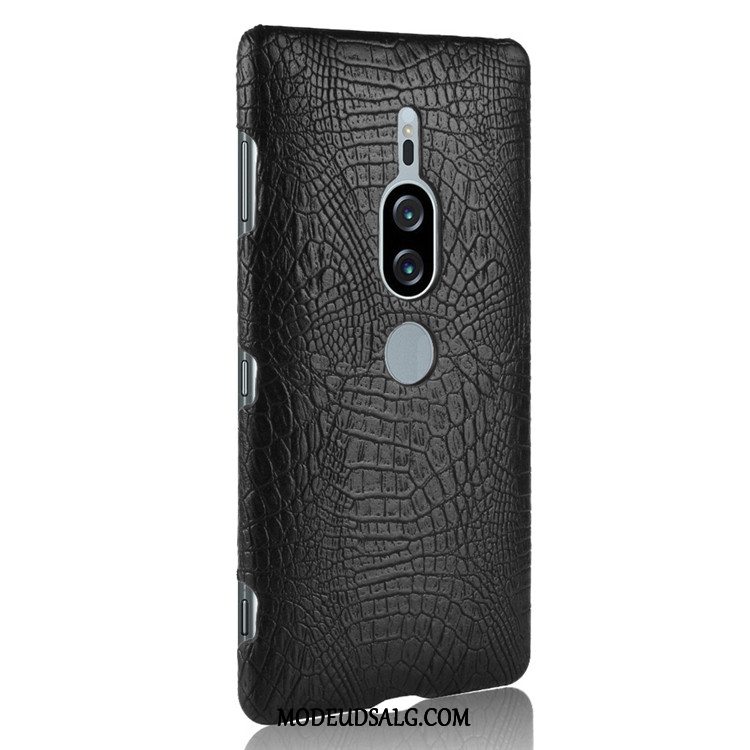 Sony Xperia Xz2 Premium Etui Hvid Hård Læder Beskyttelse Cover