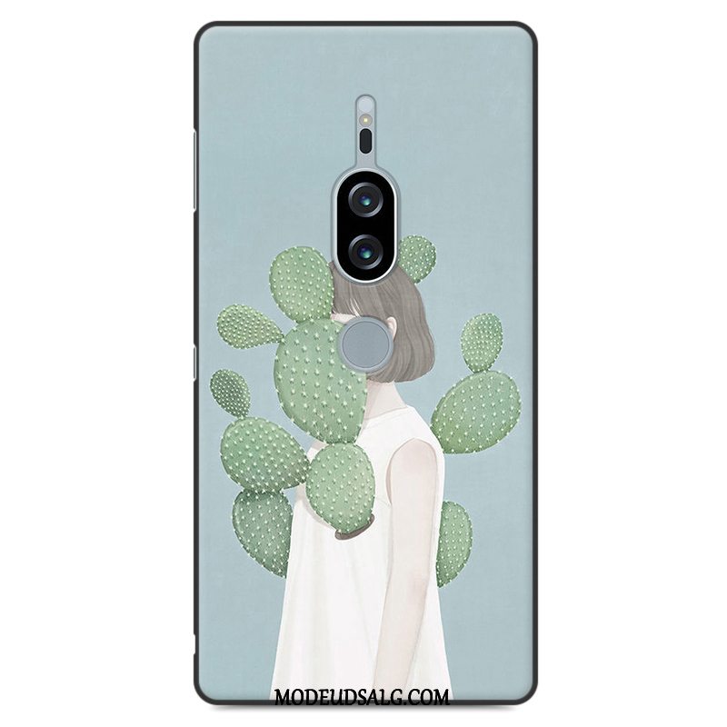 Sony Xperia Xz2 Premium Etui Silikone Kunst Cover Grøn Alt Inklusive