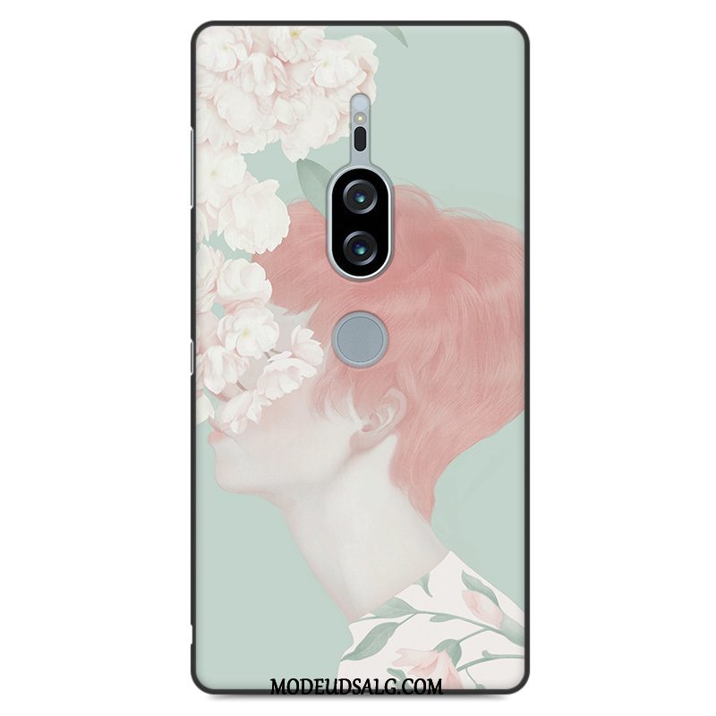 Sony Xperia Xz2 Premium Etui Silikone Kunst Cover Grøn Alt Inklusive