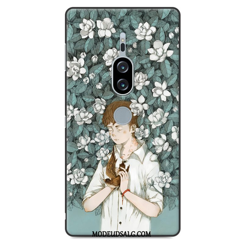 Sony Xperia Xz2 Premium Etui Silikone Kunst Cover Grøn Alt Inklusive