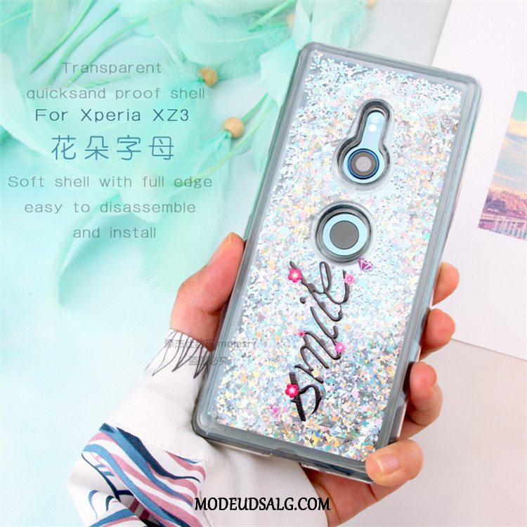 Sony Xperia Xz3 Etui Beskyttelse Lilla Cover Gennemsigtig Blød