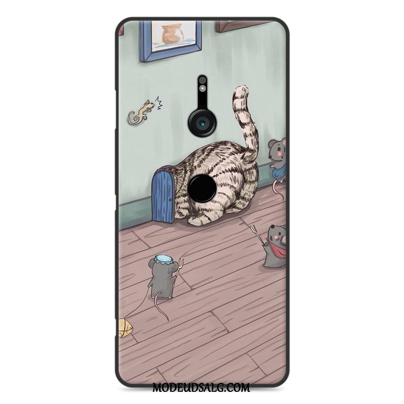 Sony Xperia Xz3 Etui Cartoon Blød Blå Kreativ Silikone