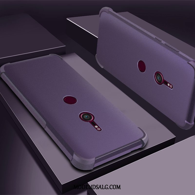 Sony Xperia Xz3 Etui Cover Gennemsigtig Lilla Silikone Beskyttelse