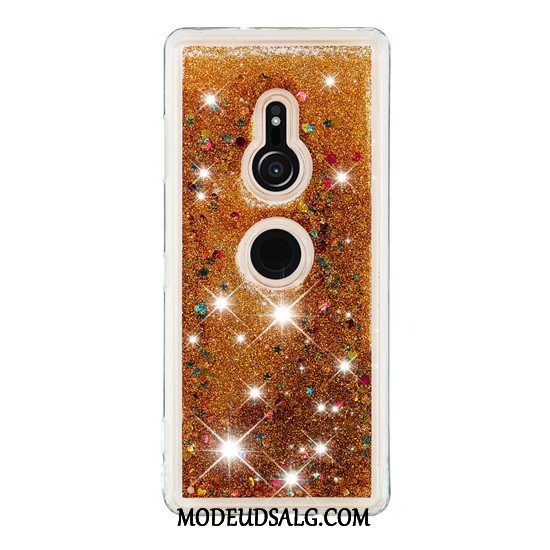 Sony Xperia Xz3 Etui Guld Quicksand Cartoon Cover Hængende Ornamenter