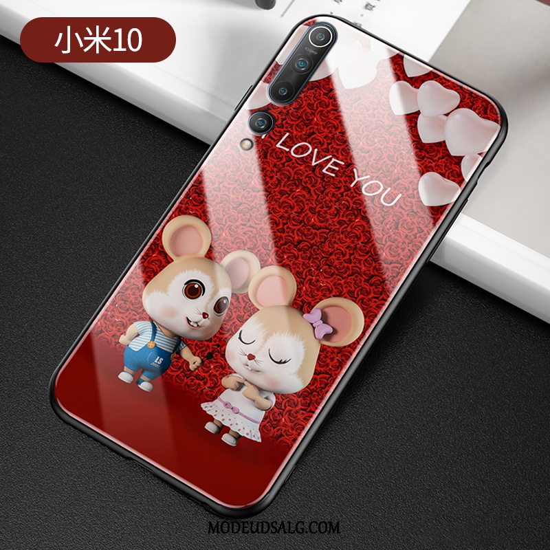 Xiaomi Mi 10 Etui / Cover Anti-fald Net Red Glas Elskeren