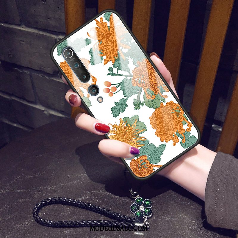 Xiaomi Mi 10 Etui Kunst Beskyttelse Blomster Glas Cover