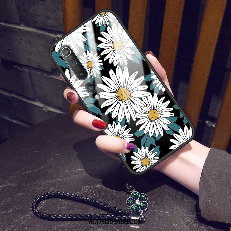 Xiaomi Mi 10 Etui Kunst Beskyttelse Blomster Glas Cover