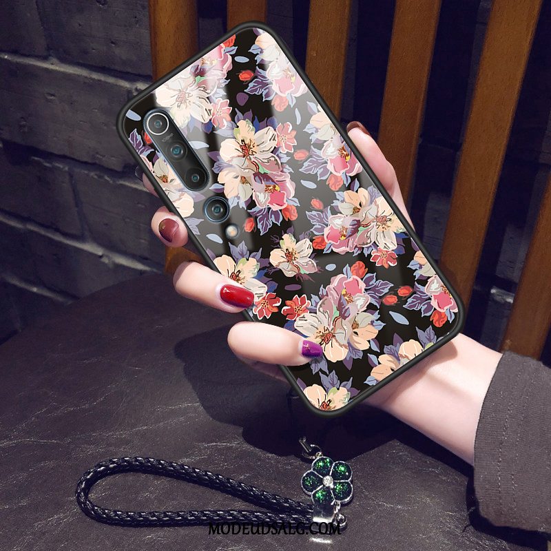 Xiaomi Mi 10 Etui Kunst Beskyttelse Blomster Glas Cover