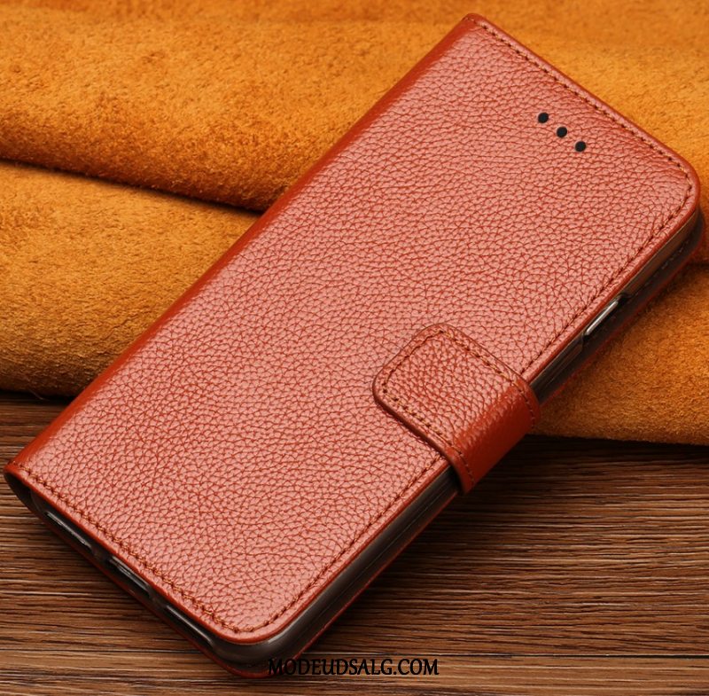 Xiaomi Mi 10 Pro Etui Cover Hængende Ornamenter Folio Ægte Læder Guld