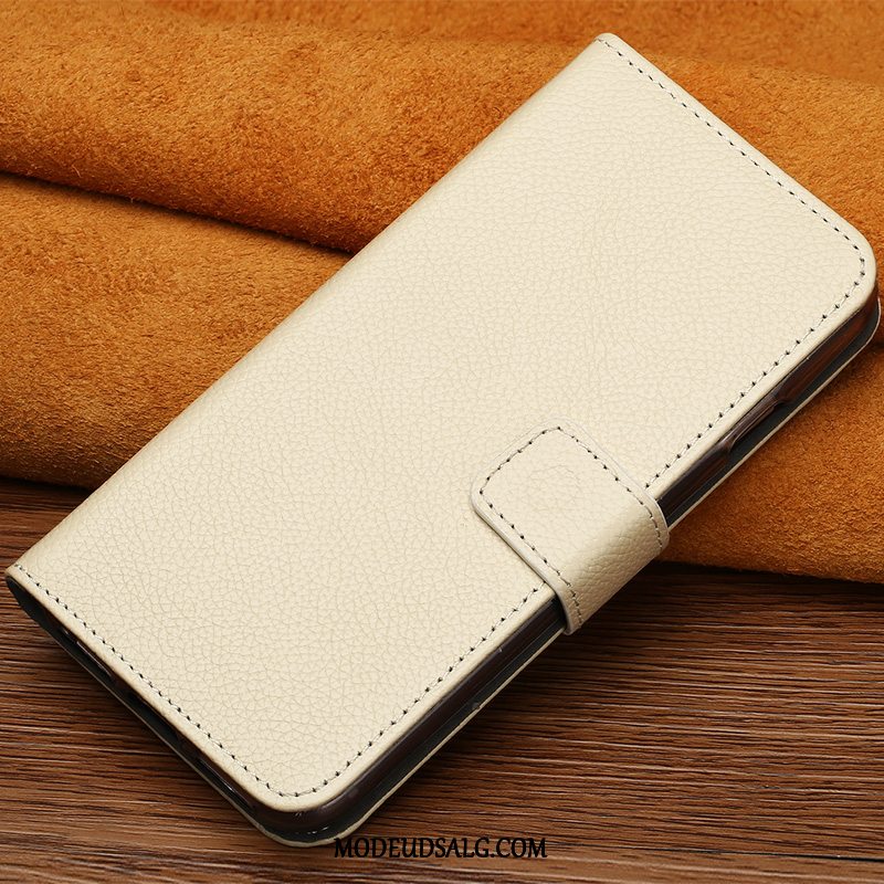 Xiaomi Mi 10 Pro Etui Cover Hængende Ornamenter Folio Ægte Læder Guld