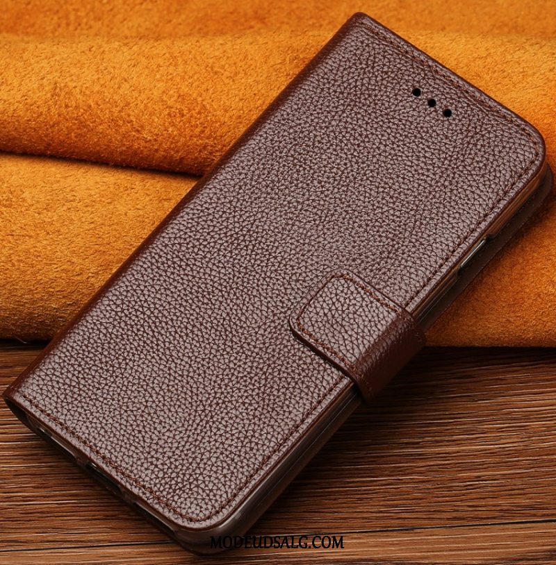 Xiaomi Mi 10 Pro Etui Cover Hængende Ornamenter Folio Ægte Læder Guld