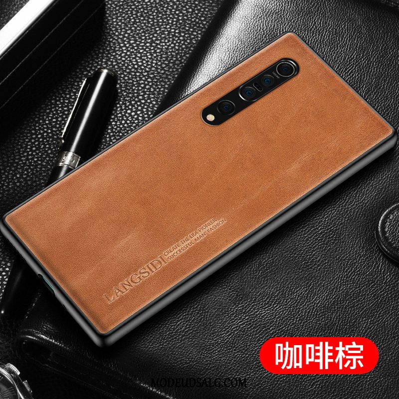 Xiaomi Mi 10 Pro Etui / Cover Tynd Ægte Læder Af Personlighed Lædertaske High End