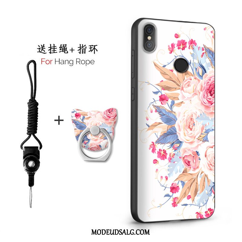 Xiaomi Mi 8 Etui Af Personlighed Nubuck Hvid Alt Inklusive Hængende Ornamenter