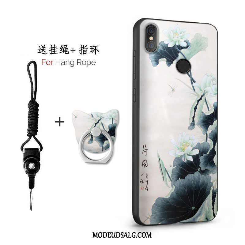 Xiaomi Mi 8 Etui Af Personlighed Nubuck Hvid Alt Inklusive Hængende Ornamenter