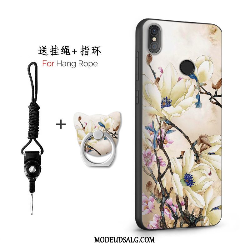 Xiaomi Mi 8 Etui Af Personlighed Nubuck Hvid Alt Inklusive Hængende Ornamenter