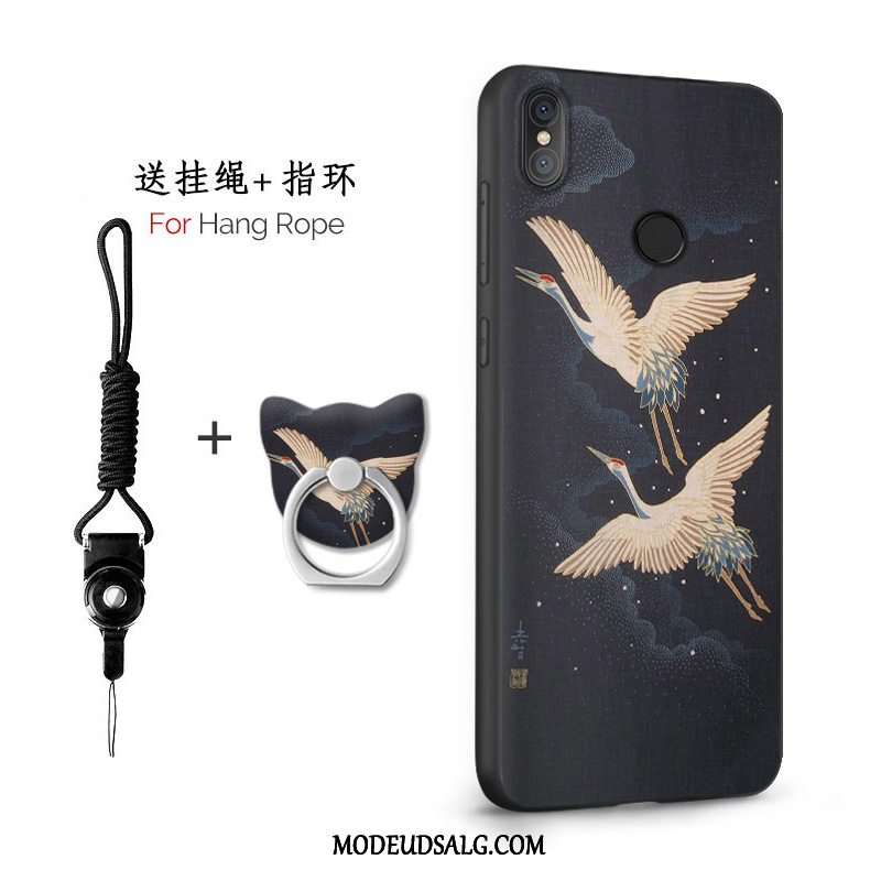 Xiaomi Mi 8 Etui Af Personlighed Nubuck Hvid Alt Inklusive Hængende Ornamenter