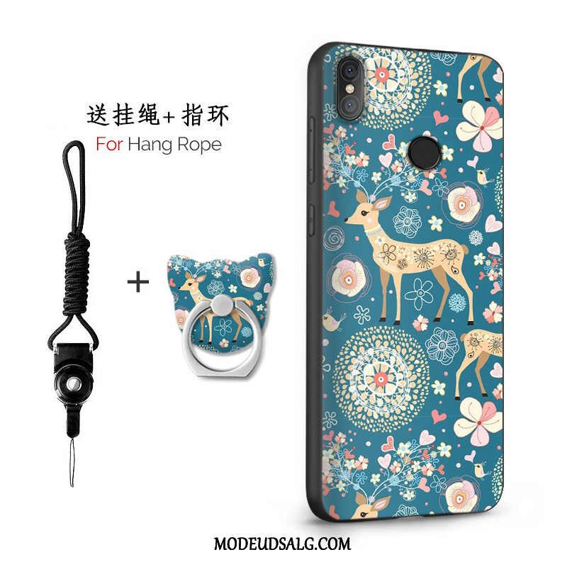 Xiaomi Mi 8 Etui Af Personlighed Nubuck Hvid Alt Inklusive Hængende Ornamenter