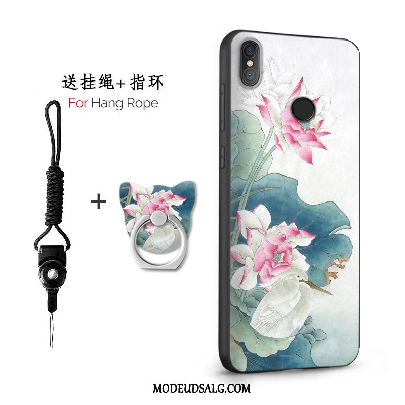 Xiaomi Mi 8 Etui Af Personlighed Nubuck Hvid Alt Inklusive Hængende Ornamenter