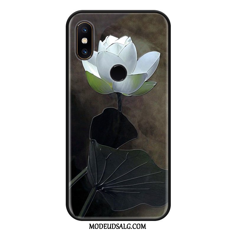 Xiaomi Mi 8 Etui Blomster Hvid Cover Ungdom Beskyttelse