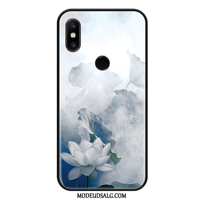 Xiaomi Mi 8 Etui Blomster Hvid Cover Ungdom Beskyttelse