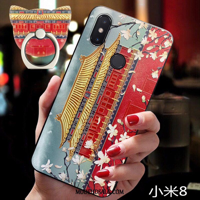 Xiaomi Mi 8 Etui Kinesisk Stil Alt Inklusive Trendy Silikone Beskyttelse