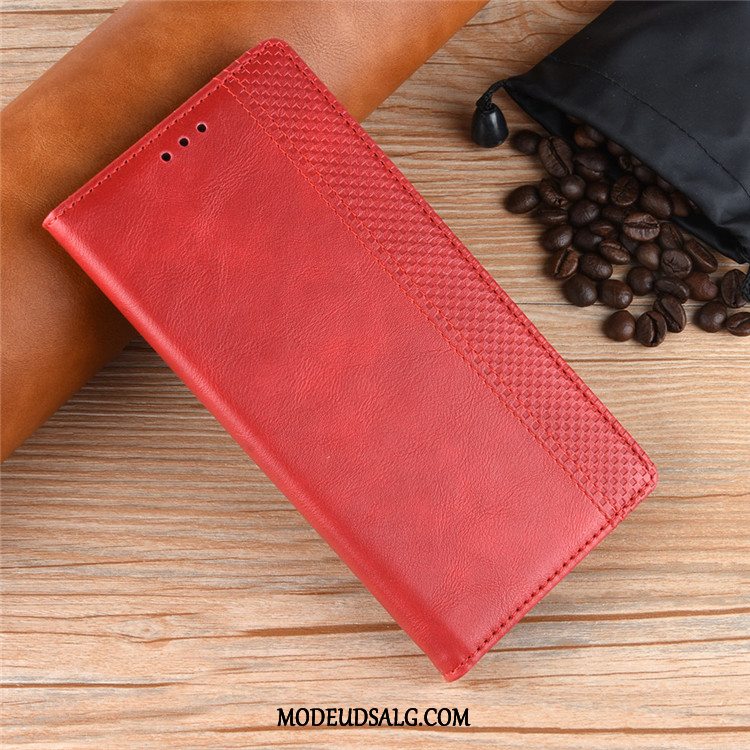 Xiaomi Mi 8 Etui Magnetisk Spænde Cover Folio Tegnebog Rød