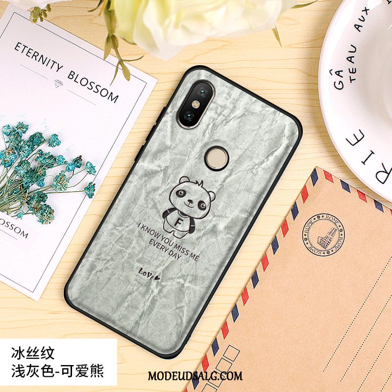 Xiaomi Mi 8 Etui Silikone Membrane Nubuck Alt Inklusive Hård