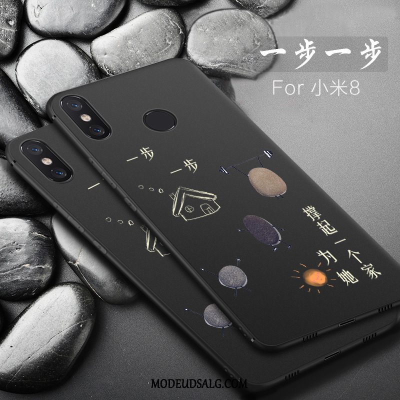 Xiaomi Mi 8 Etui Simple Cover Anti-fald Ny Silikone