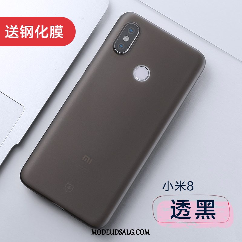 Xiaomi Mi 8 Etui Tynd Silikone Sort Trendy Alt Inklusive