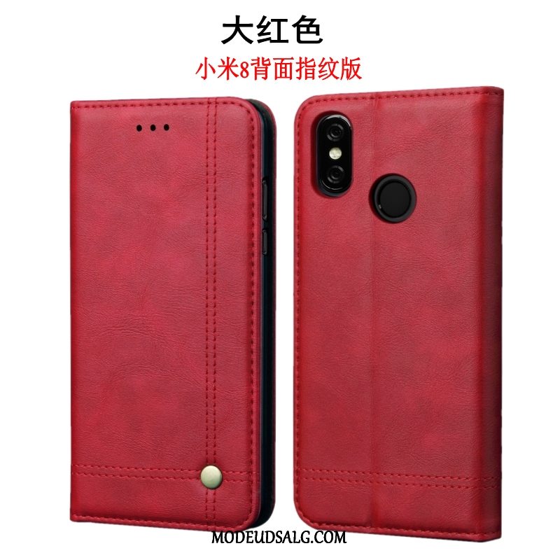 Xiaomi Mi 8 Etui Ungdom Lille Sektion Beskyttelse Cover Lædertaske