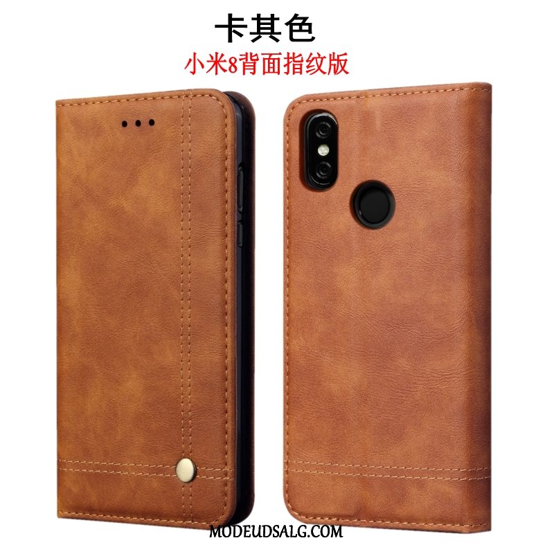 Xiaomi Mi 8 Etui Ungdom Lille Sektion Beskyttelse Cover Lædertaske