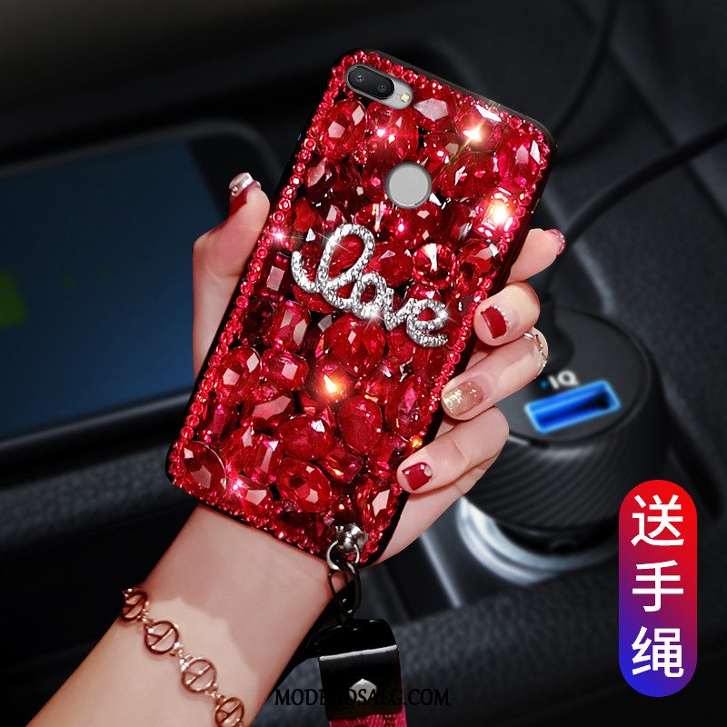 Xiaomi Mi 8 Lite Etui Blød Strass Beskyttelse Trend Hængende Ornamenter