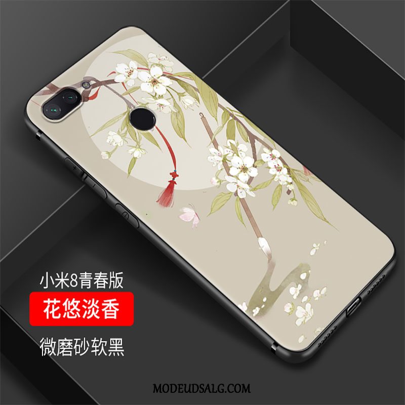 Xiaomi Mi 8 Lite Etui Cover Kinesisk Stil Af Personlighed Silikone Vintage