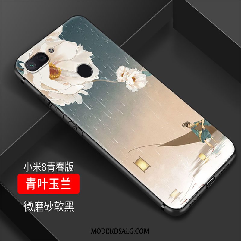 Xiaomi Mi 8 Lite Etui Cover Kinesisk Stil Af Personlighed Silikone Vintage