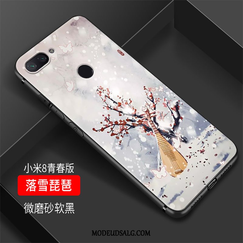 Xiaomi Mi 8 Lite Etui Cover Kinesisk Stil Af Personlighed Silikone Vintage