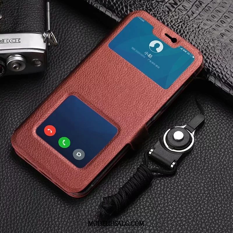 Xiaomi Mi 8 Lite Etui / Cover Lædertaske Ungdom Hængende Ornamenter Alt Inklusive Beskyttelse