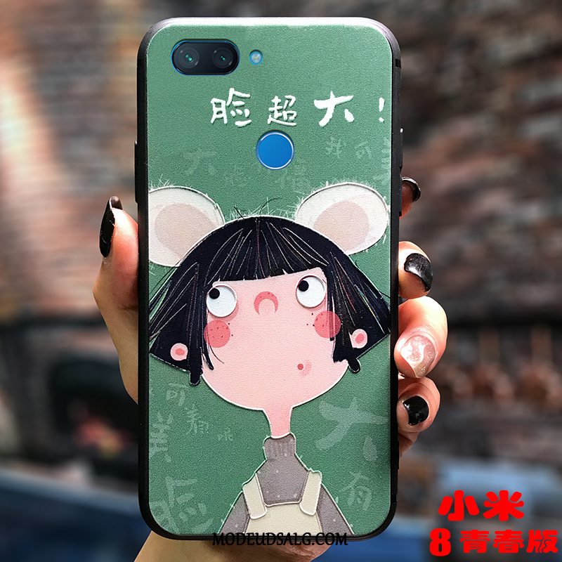 Xiaomi Mi 8 Lite Etui Kreativ Tredimensionale Alt Inklusive Grøn Af Personlighed