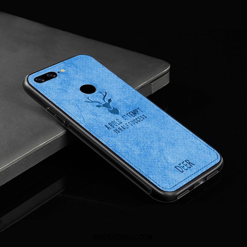 Xiaomi Mi 8 Lite Etui Membrane Blå Klud Lille Sektion Ungdom