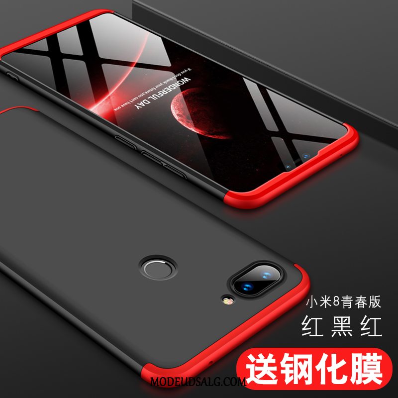 Xiaomi Mi 8 Lite Etui Membrane Rød Hærdning Support Ungdom